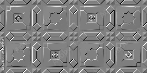 Fototapeta 3d mould ceramic tiles art. Digital home decorative art wall tiles design background. Dark gray and light gray combination. Embossed tiles. Ceramic Wall tiles 3d Punch Design.	
