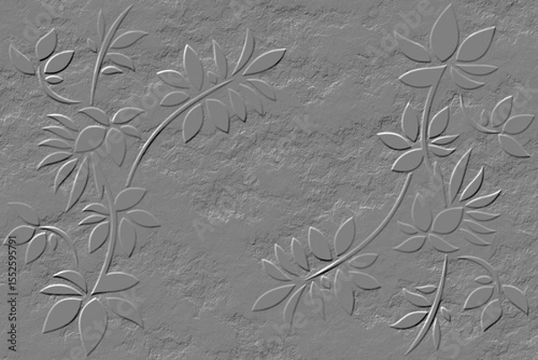 Fototapeta 3d mould ceramic tiles art. Digital home decorative art wall tiles design background. Dark gray and light gray combination. Embossed tiles. Ceramic Wall tiles 3d Punch Design.	
