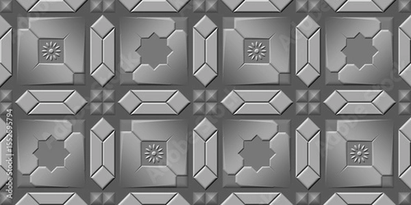 Fototapeta 3d mould ceramic tiles art. Digital home decorative art wall tiles design background. Dark gray and light gray combination. Embossed tiles. Ceramic Wall tiles 3d Punch Design.	
