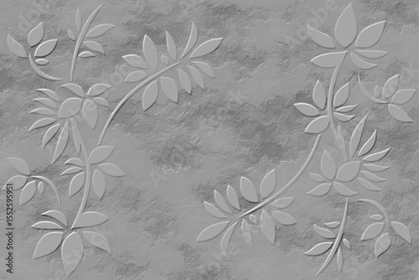 Fototapeta 3d mould ceramic tiles art. Digital home decorative art wall tiles design background. Dark gray and light gray combination. Embossed tiles. Ceramic Wall tiles 3d Punch Design.	
