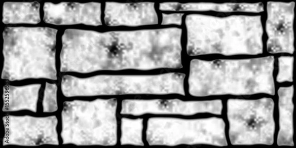 Fototapeta Textured concrete, cement, slate, stone, marble block wall tiles in grayscale. A close-up of a concrete and texture block wall presented in grayscale.	
