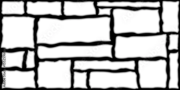 Fototapeta Textured concrete, cement, slate, stone, marble block wall tiles in grayscale. A close-up of a concrete and texture block wall presented in grayscale.	
