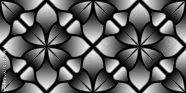 Fototapeta Textured concrete, cement, slate, stone, marble block wall tiles in grayscale. A close-up of a concrete and texture block wall presented in grayscale.	
