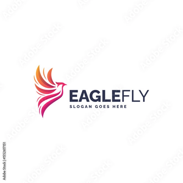 Obraz Gradient Modern Eagle Logo Design