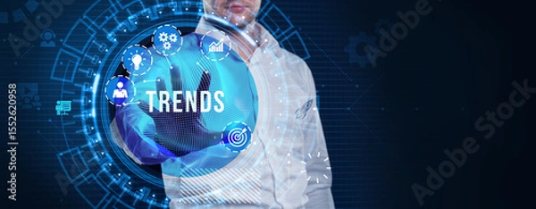 Obraz Business, Technology, Internet and network concept. Recent and latest trend.