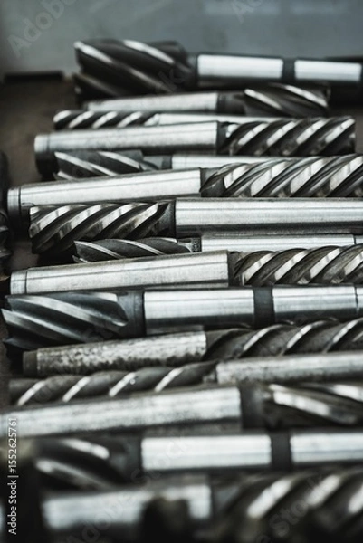 Obraz Close-up of drill bits at industry