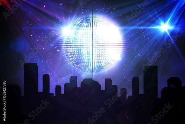 Obraz Digitally generated disco ball background
