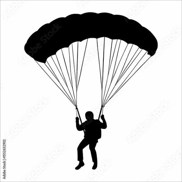 Obraz silhouette of a person parachuting