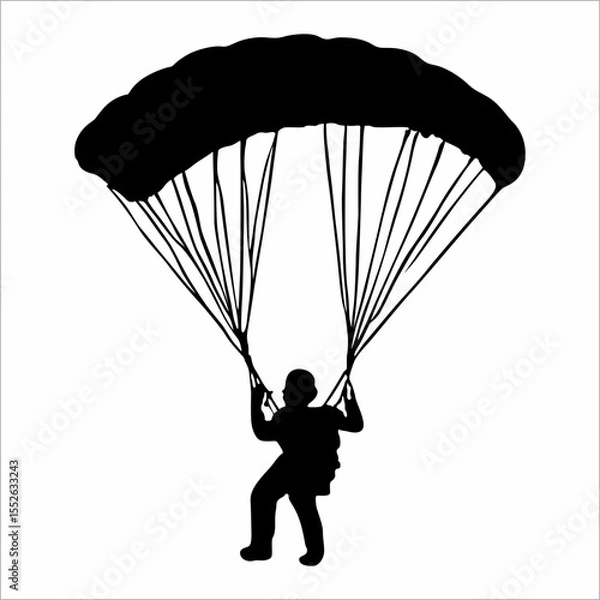 Obraz silhouette of a person parachuting