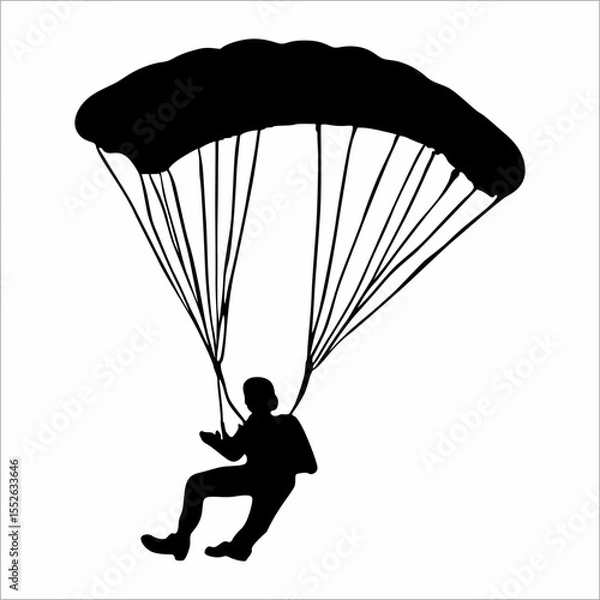 Obraz silhouette of a person parachuting