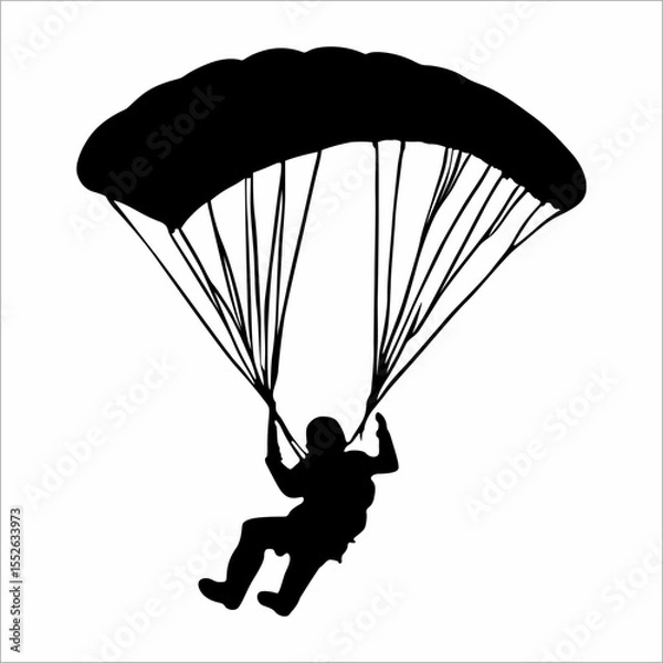 Obraz silhouette of a person parachuting
