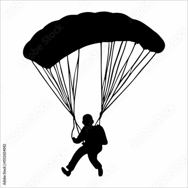 Obraz silhouette of a person parachuting