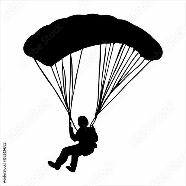 Obraz silhouette of a person parachuting