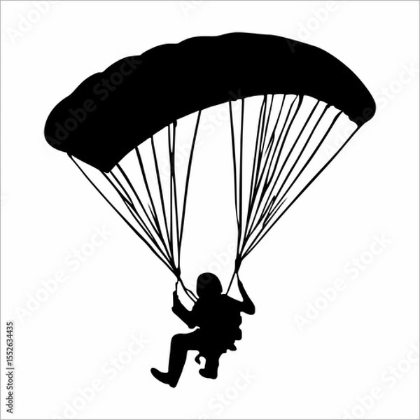 Obraz silhouette of a person parachuting