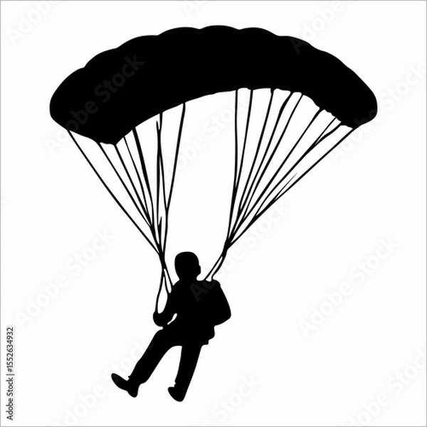 Obraz silhouette of a person parachuting