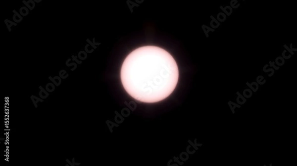 Fototapeta Softly lit circular glowing orb on a deep black dark background dramatic perspective