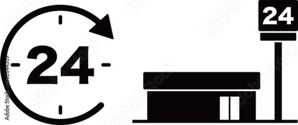 Fototapeta コンビニ　アイコン