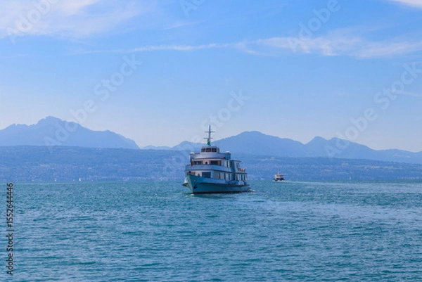Obraz Passenger ship sailing on Lake Geneva, Switzerland