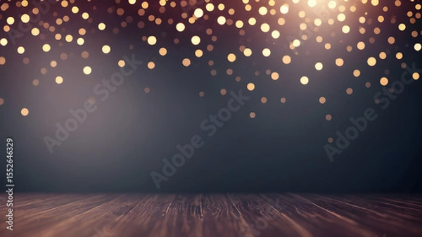Fototapeta  Artifical Intelligence generated bokeh abstract light background. Festive Background With