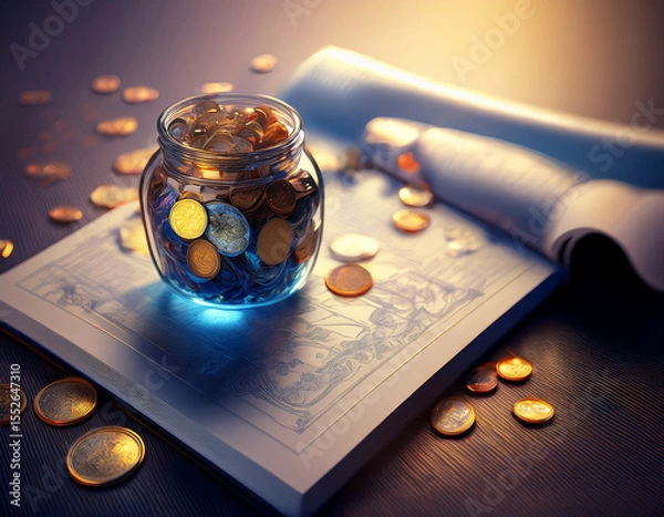 Fototapeta Business Finance and Money concept. Finance and Investment concept.Money management. AI generated image, ai