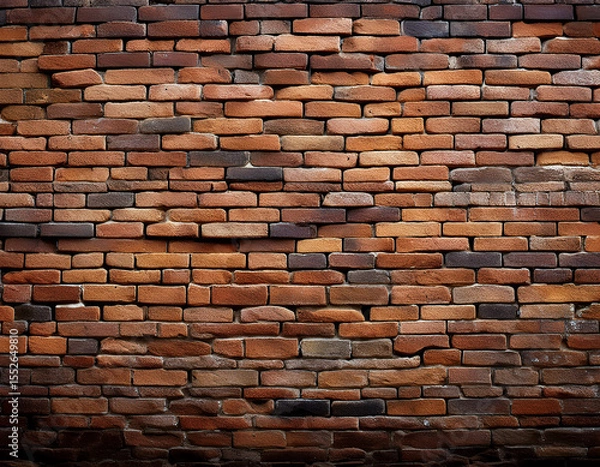 Fototapeta  brick wall may used as background. brick wall, dark background for design. AI generated image, ai