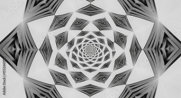 Fototapeta Abstract Geometric Pattern Black and White Design