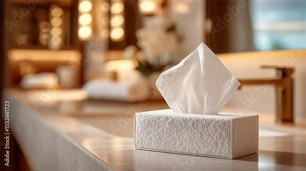 Fototapeta Ultra-Realistic Close-Up of Textured White Tissue