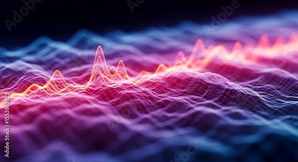 Fototapeta Abstract Wave Graphic with Red and Blue Color