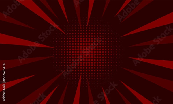 Obraz Comic abstract red background vintage style