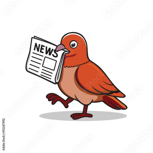 Fototapeta Pigeon Cartoon Vector Character