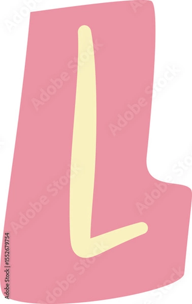 Fototapeta Cutout Scrapbook Letter L