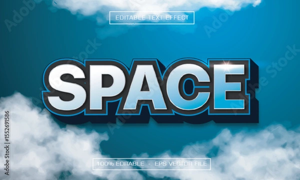Obraz Space editable text effect 