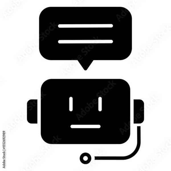 Fototapeta Minimalist Chat Bot Icon
