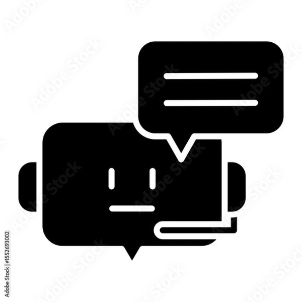 Fototapeta Minimalist Chat Bot Icon