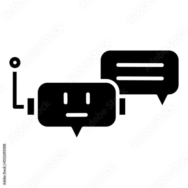 Fototapeta Minimalist Chat Bot Icon