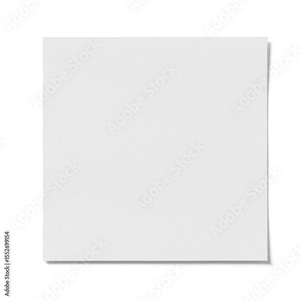 Obraz A plain white square sheet of paper, blank and ready for writing or drawing.