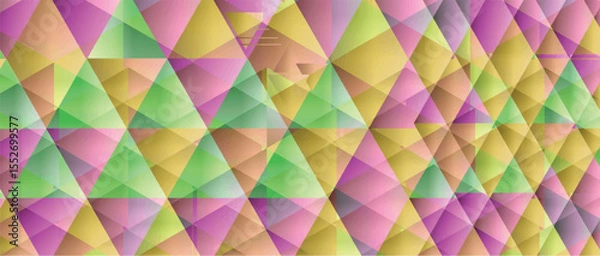 Fototapeta Bright multicolor polygonal pattern. Vector illustration
