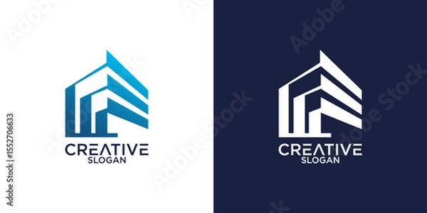 Fototapeta building logo design vector