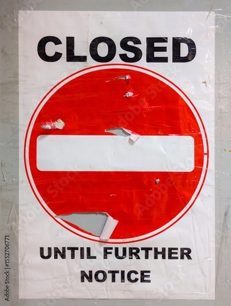 Obraz Stop, closed, sign