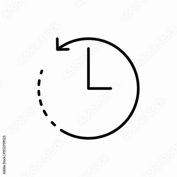 Fototapeta clock timer dotted icon vector sign
