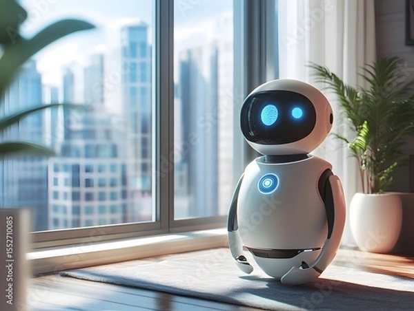 Fototapeta Interactive Kids’ Robot with Gesture Commands, Singing and Dancing Abilities Ideal for Educational Fun
3d render of a modern office