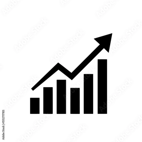 Fototapeta business graph with arrow