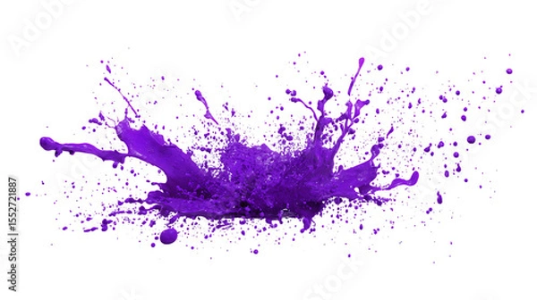 Obraz Purple paint splash explosion on black background