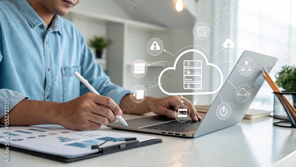 Fototapeta File storage and secure data backup solution, Secure Data, Reliable File Storage & Backup Solution
