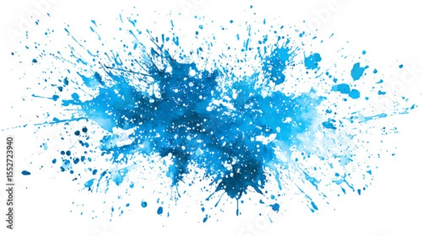 Obraz Abstract blue paint splash explosion.