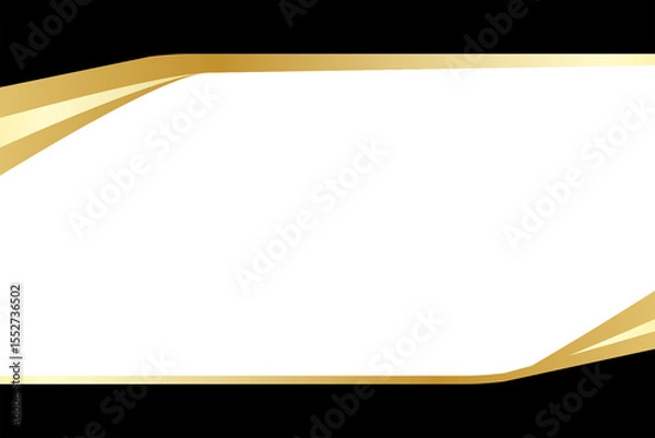 Fototapeta Black with Gold frame transparent background