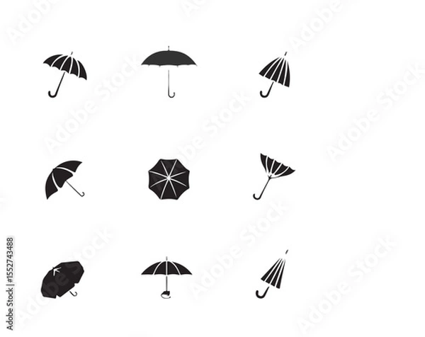 Fototapeta Group umbrella vector design