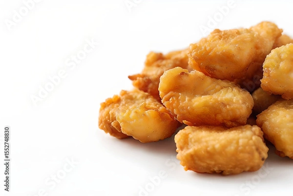Obraz Close up Fried chicken nuggets on white