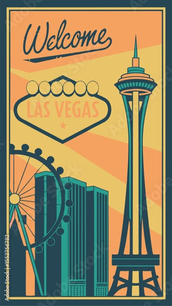 Fototapeta Viva Las Vegas - Lights, Lines, and Limitless Charm