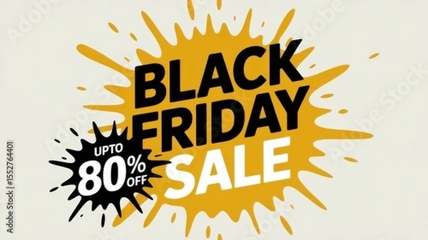 Obraz Black friday sale up to eighty percent off dynamic splash design